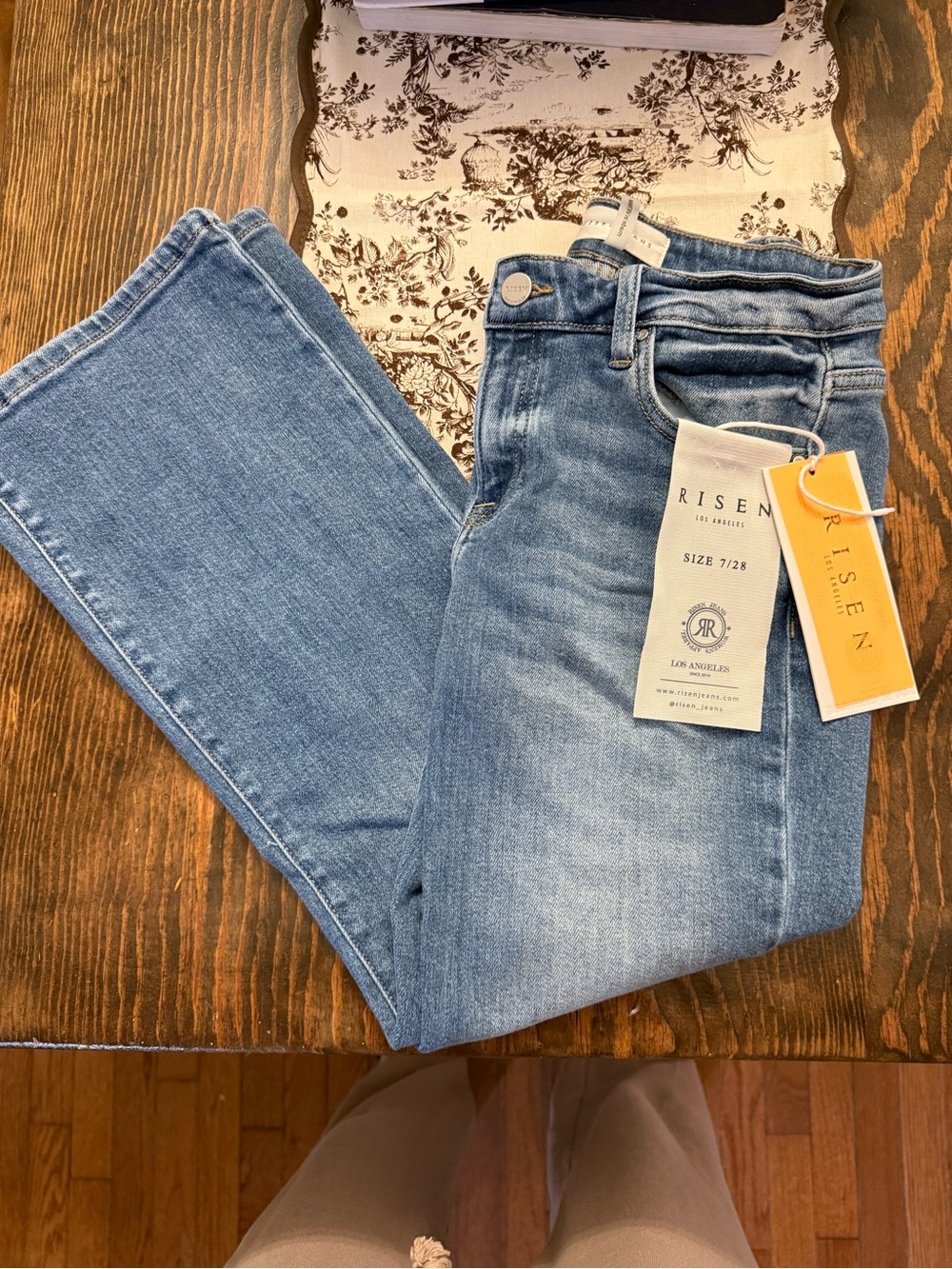 Risen Light Blue Wide-Leg Jeans - Women's Flare